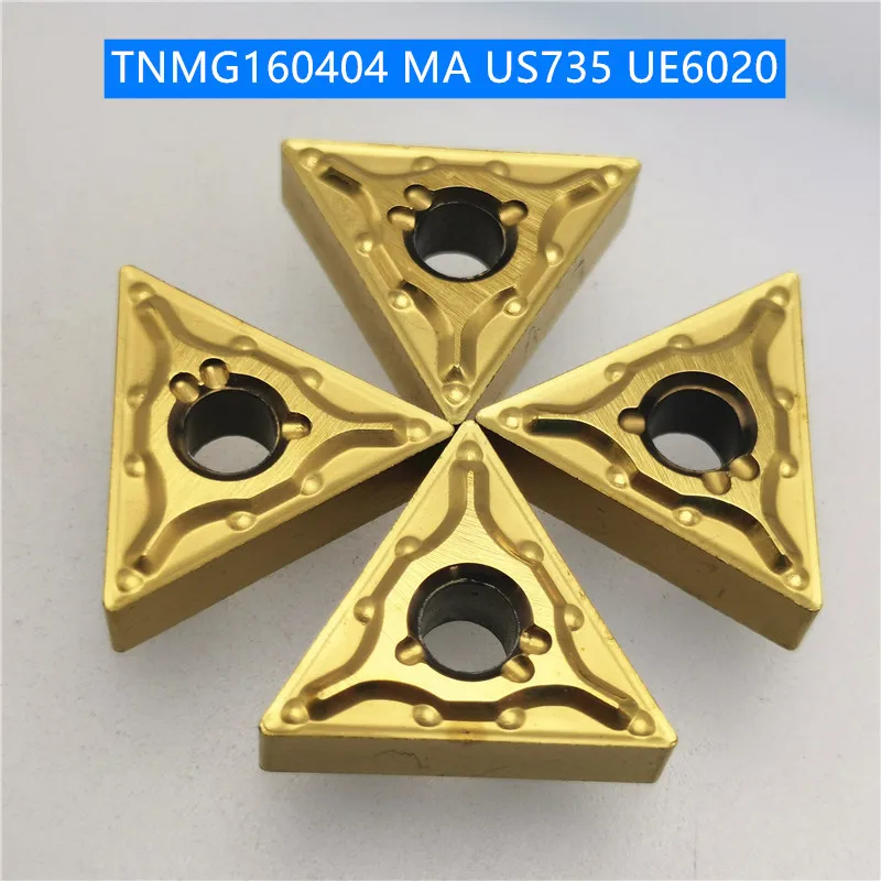 10 шт. TNMG160404 US735 внешние токарные инструменты TNMG 160404