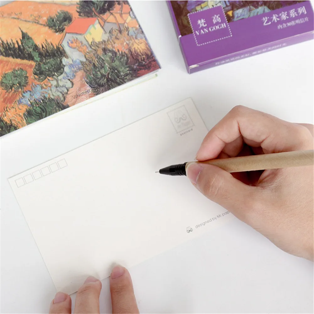 30 шт. винтажная картина маслом открытка мини День рождения Письмо Бумажный набор