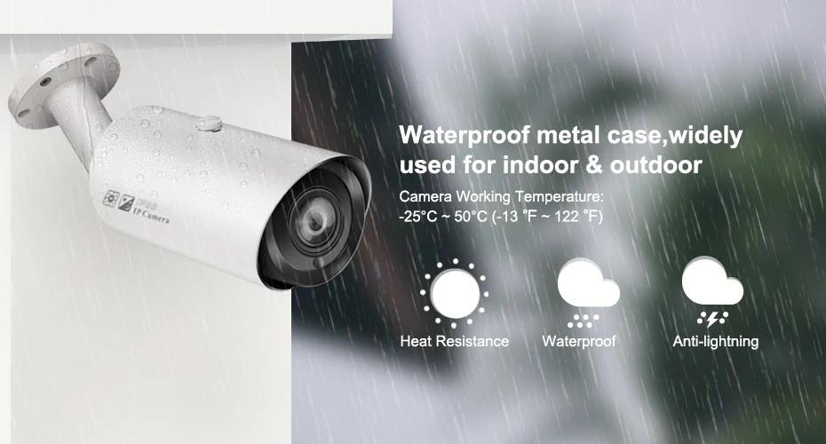 Hikvision Compatible 5MP PoE IP Camera outdoor 4X Optical Zoom SD card slot IP66 Waterproof Bullet video surveillance cameras