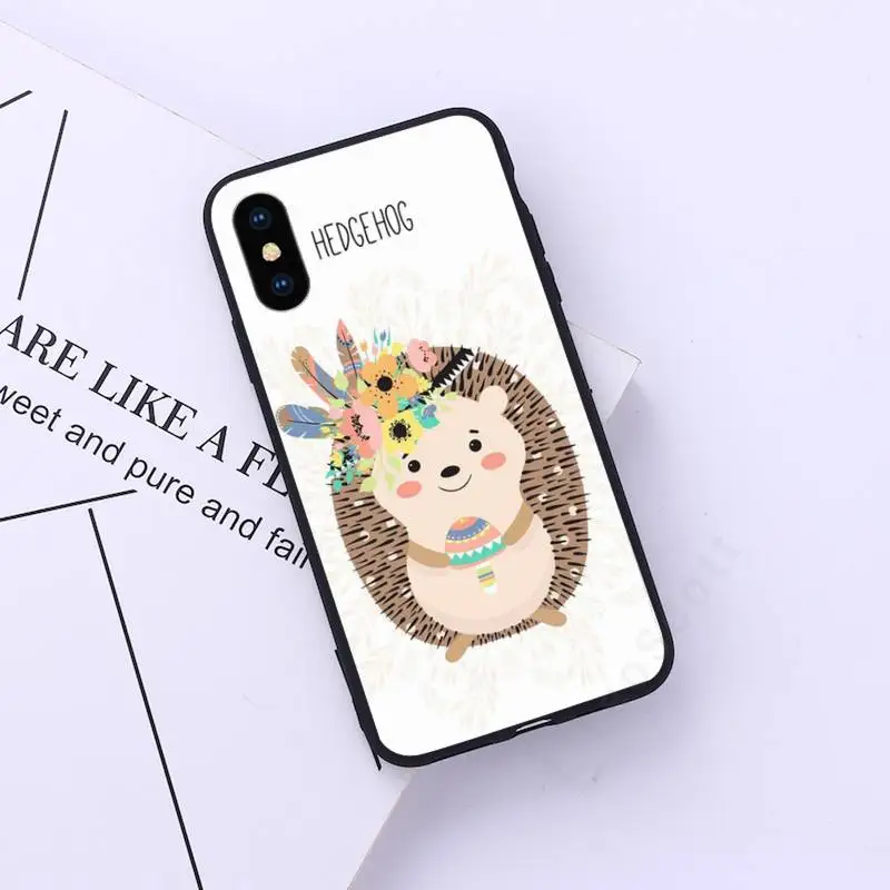 

Cute cartoon Hedgehog pets Phone Case for iPhone 11 12 pro XS MAX 8 7 6 6S Plus X 5S SE 2020 XR