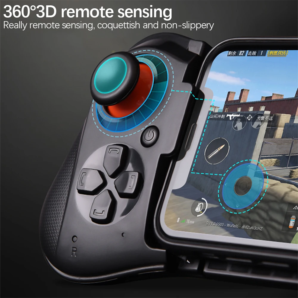 stiger mobile phone game controller joystick wireless bluetooth compatible gamepad for android ios phone pubg gaming accessories free global shipping