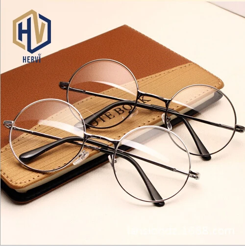 Женская винтажная оправа для очков обычная зеркальная большая круглая