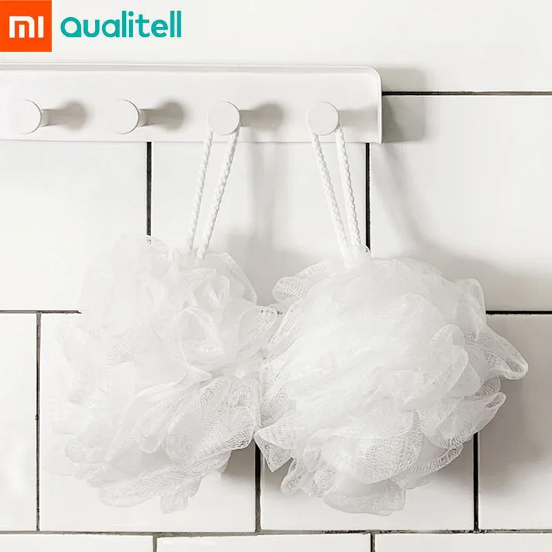 2 шт. Xiaomi Qualitell душ мяч купальный инструмент щетка для тела эластичный Массажный мяч для ванной для спа ванна душ Губка богатая вспениванием