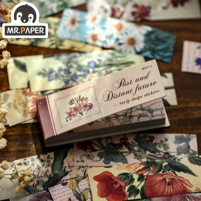 Mr.Paper 4 Design Old Things Collection Series Douben Creative Hand Account DIY Collage Decoration Material Stickers | Канцтовары для