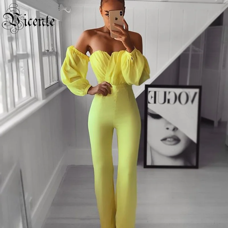 Женский комбинезон с открытыми плечами вечерние облегающие комбинезоны