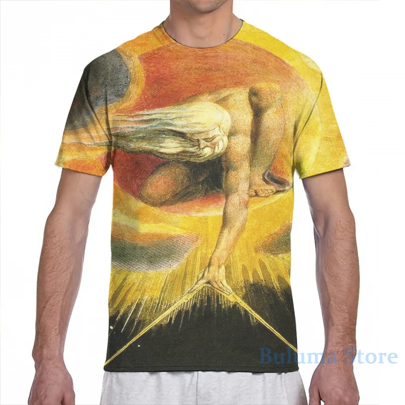 HD днями Уильям Блейк высокой четкости оригинальный цветов мужские футболки для