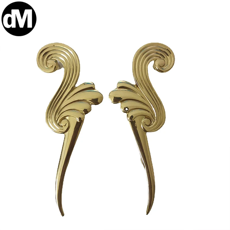 

DM 1pcs/Set Chinese European Classical Wings Shaped Solid Brass High-end Luxury Double-Hole Drawer Knobs Cabinet Pulls Fittings