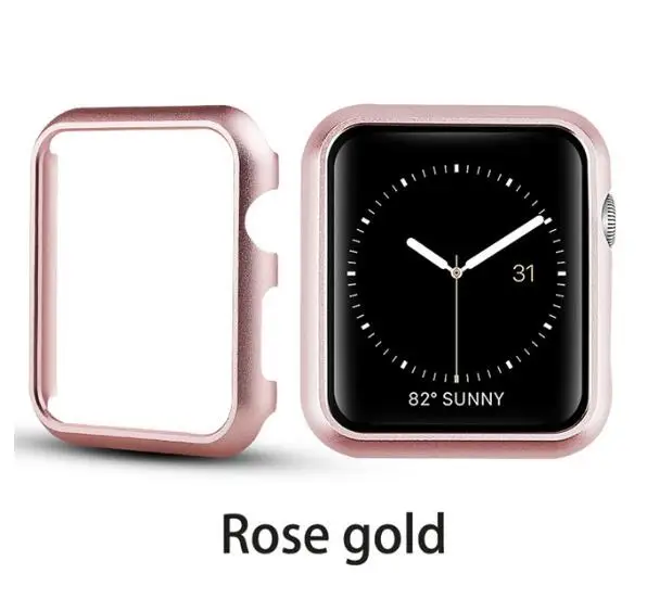 Rose Gold Egeedigi металлическая рамка защитный чехол для Apple Watch 5 4 3 2 1 серия бампер алюминиевый сплав чехол для 38 мм 40 мм 42 мм 44 мм оболочка - Цвет: Rose Gold