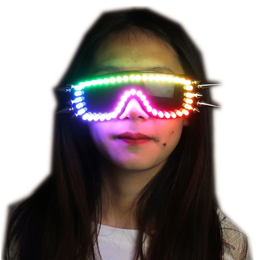 Пиксельные умные светодиодные очки полноцветные лазерные с прокладками