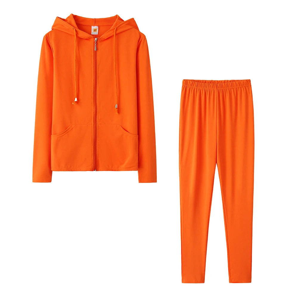 Женский Осенний Повседневный Спортивный костюм комплект из двух предметов