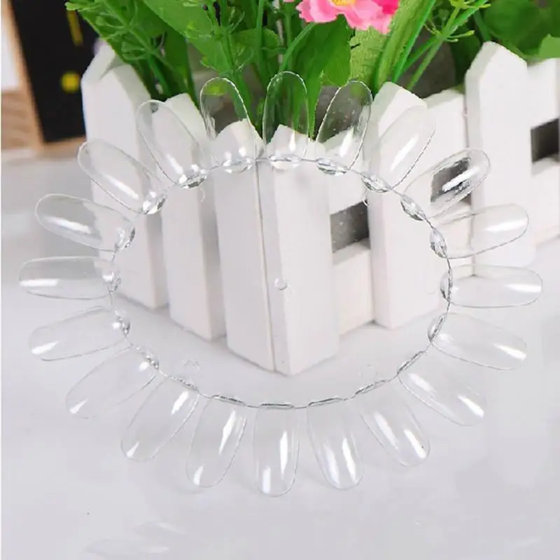 

10 Pairs/Set Nail Mould White Clear French False Acrylic Nail Tips Practice Round Wheel Mould Nail Art Manicure Tools