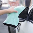 Полиэстеровое плюшевое микроволокно, 1 шт., плотное супервпитывающее автомобильное полотенце для ухода за автомобилем, тряпки для мытья дома