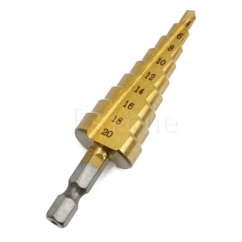 

HSS Steel Step Cone Titanium Drill Bit Hole Cutting Tool 4-12mm 4-20mm 4-32mm