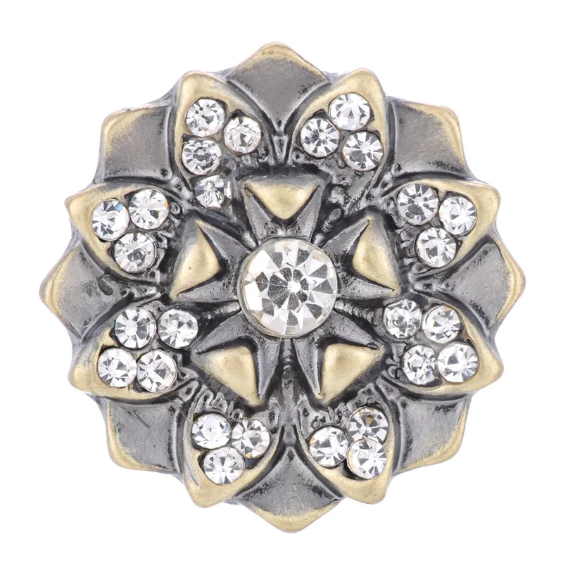 Античная латунь дизайн кнопки 18 мм Оснастки Подвески fit Имбирное печенье jewelry Vn