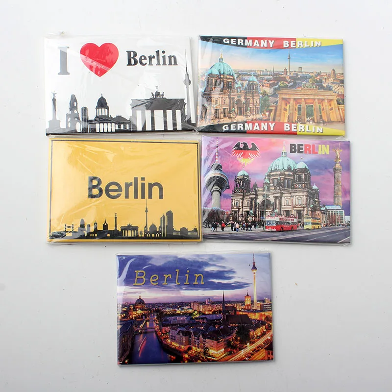 Гарман Берлинский металлический обернутый жестяные магниты на холодильник