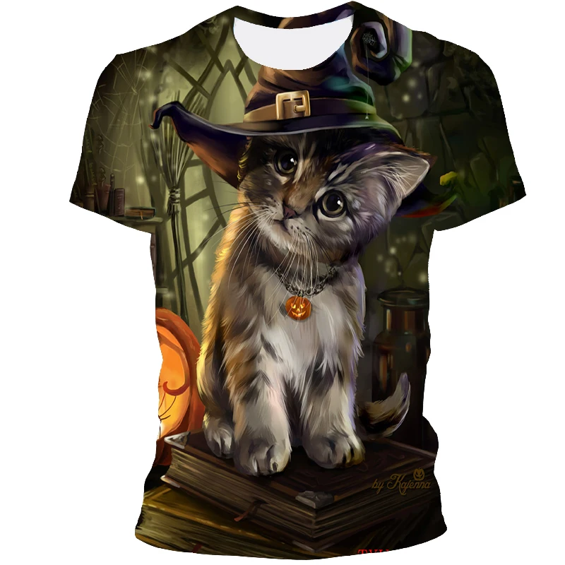 

Summer Cute Kitten 3D Printing Men's And Women's T-Shirt Casual Fashion Short-Sleeved O-Neck Men's T-Shirt Women's T-Shirt