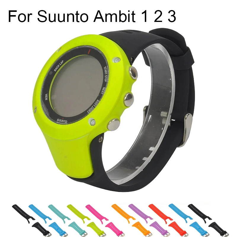 

Аксессуары для часов Ремешок для SUUNTO Ambit 1 2 3 4 peak 2R 2S SAPPHIRE 24 мм Мужские часы Резиновая скоба; И отвертка для ремешка correa