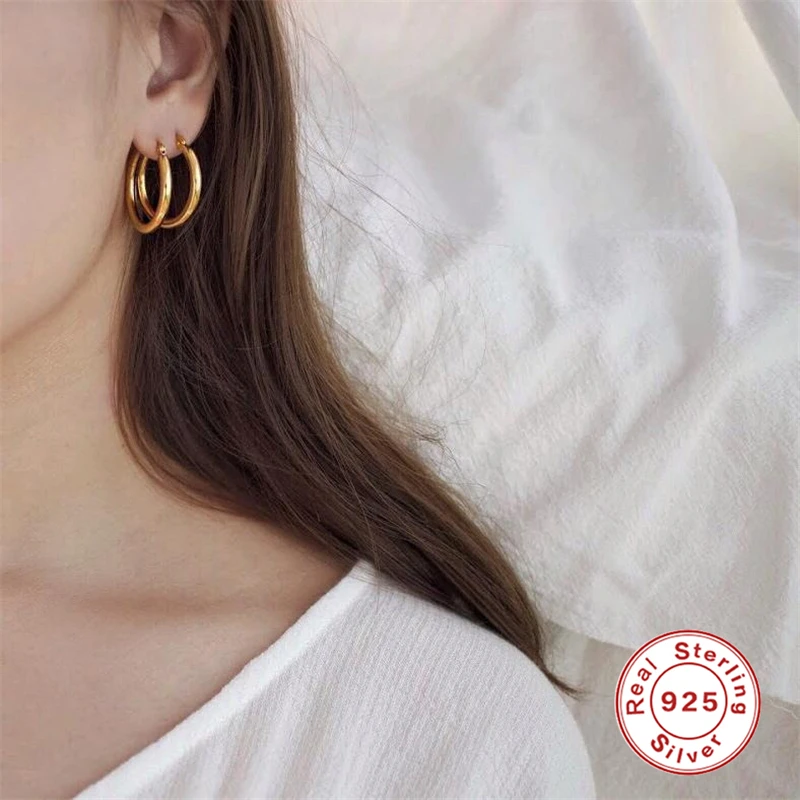 Женские серьги гвоздики из серебра 925 пробы в простом стиле|Серьги-гвоздики| |