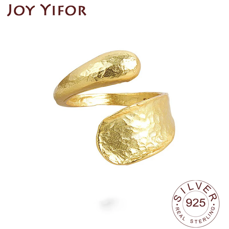 

Минималистичные кольца из стерлингового серебра 925 пробы для женщин, модные креативные обнимающие золотого цвета, нестандартные геометрические украшения для дня рождения, вечевечерние НКИ, подарки