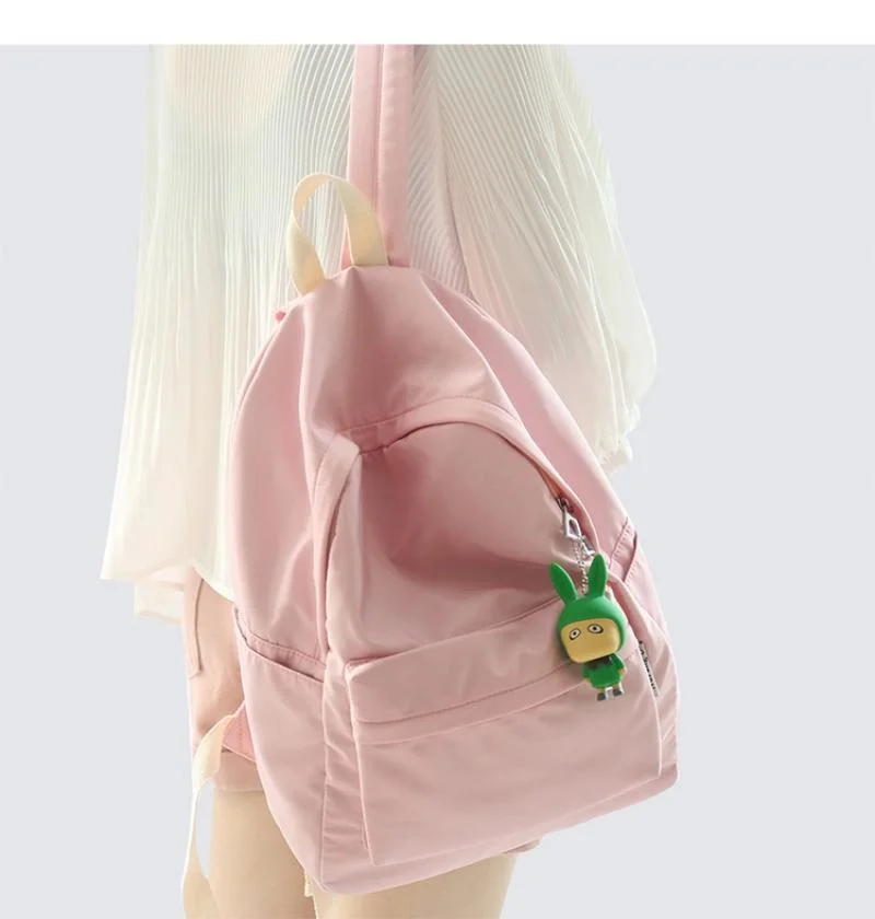 

Повседневный однотонный большой рюкзак для женщин, вместительные водонепроницаемые школьные ранцы для студентов, Легкие нейлоновые дорож...