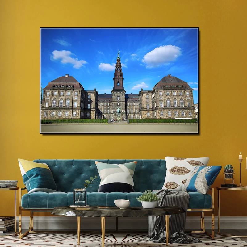 Королевство Дания замок холст живопись гостиная Скандинавский современный