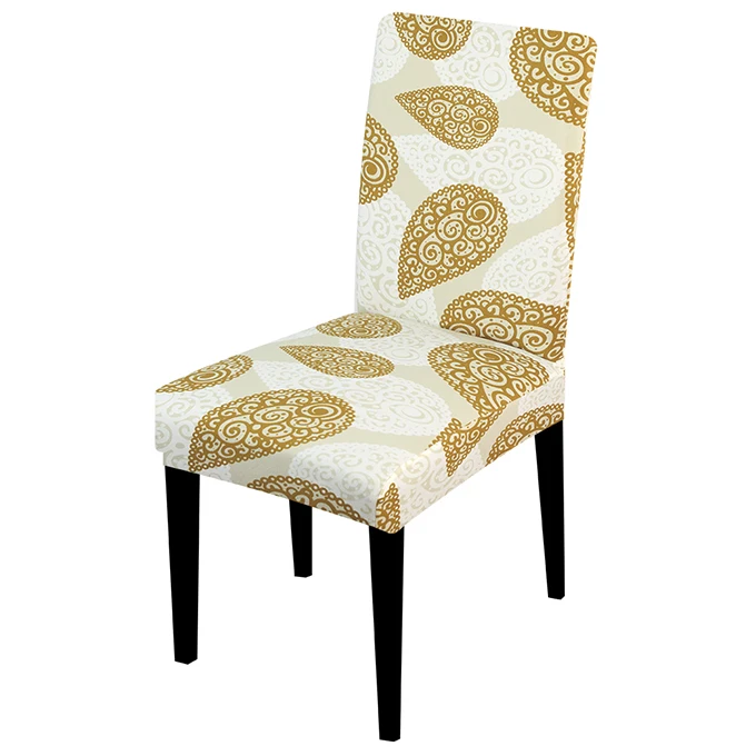 16 Lellen Печатный чехол для кресла спандекс стрейч чехлов эластичные чехлы на кресла обеденный Банкетный дома, отеля, держащих букет невесты на свадьбе, на Рождество - Цвет: 16