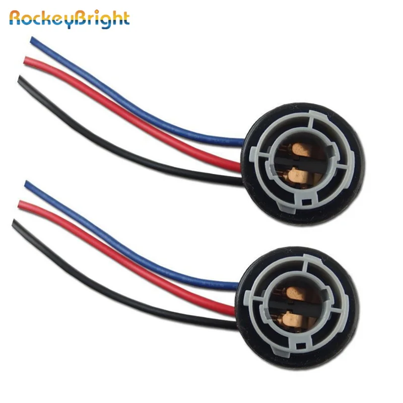 Rockeybright 2 шт. автомобильный BAY15D 1157 светодиодный стоп светильник лампочка гнездо