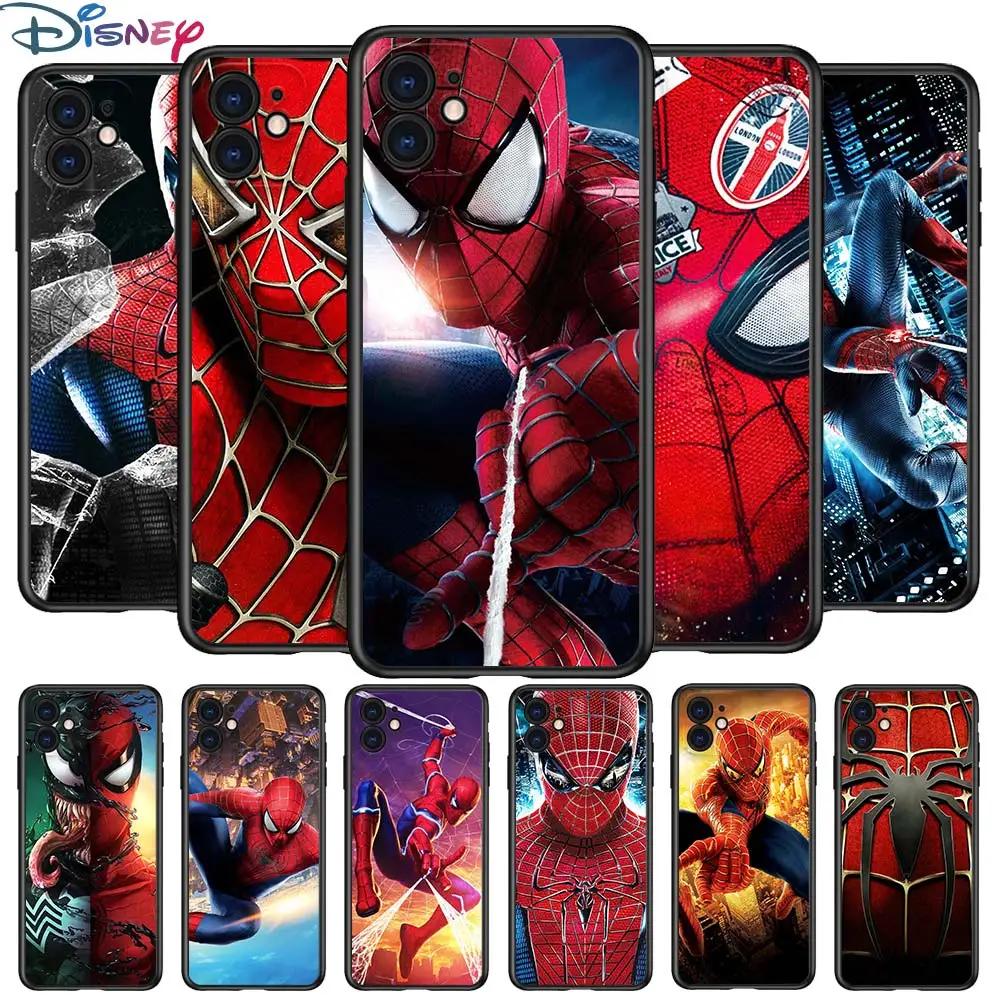Funda de teléfono de Spiderman para Apple iPhone 12 Pro Max Mini, 11 Pro, XS Max, X, XR, 6S, 6, 7, 8 Plus, 5S, SE2020