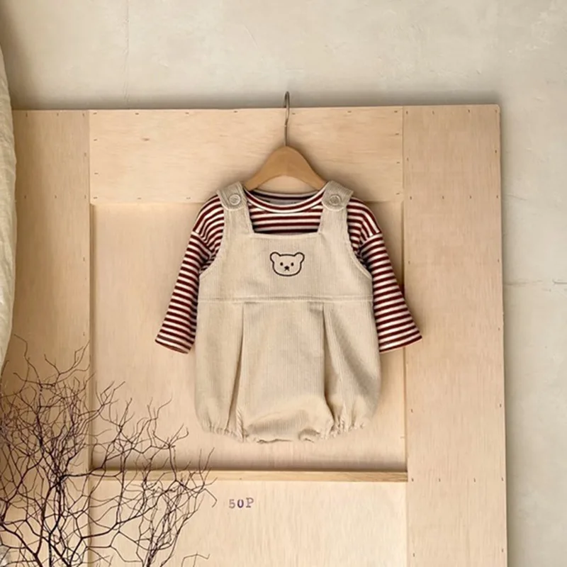 MILANCEL-monos de oso para beb&eacute;, blusa combinada de una pieza, Primavera, 2022-4