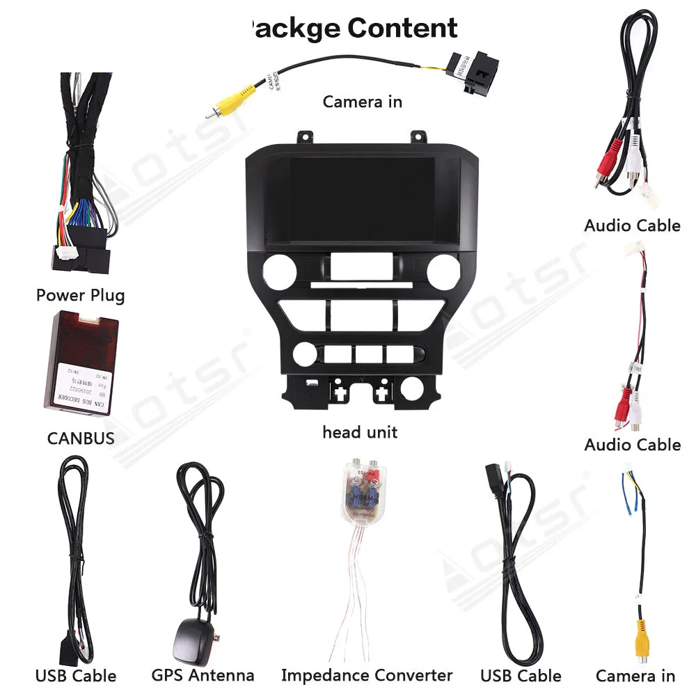 

128G Android Car GPS Navigation For Ford Mustang GT500 Autostereo Headunit Multimedia Player Car Radio Tape Recorder DSP Carplay