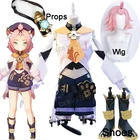 Костюм для косплея Genshin Impact Diona, милое платье Diona, парик для косплея, обувь, реквизит, наряд, Хэллоуин, сексуальный топ, шорты, женские и мужские костюмы