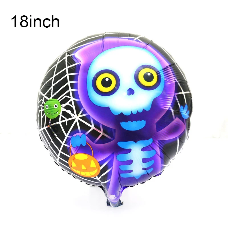 18inch skull 1 комплект мультфильм Пиратский корабль Алюминий шар Хэллоуин декоративный шар 18 дюймов череп латексных воздушных шаров детский день рождения игрушки - Цвет: 18inch skull