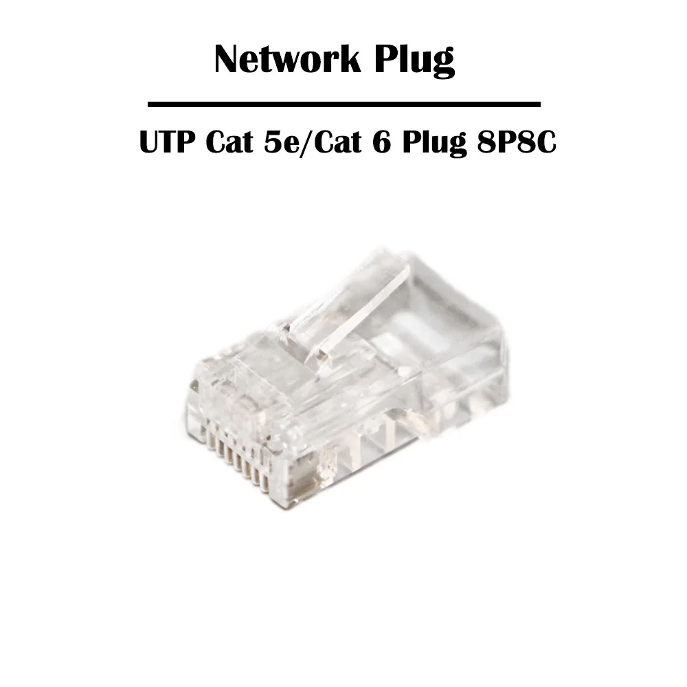 Коннектор UTP Cat 5e/Cat 6 шт./лот разъем RJ 45 Сетевая вилка 8P8C Ethernet сетевая сеть LAN Fluke