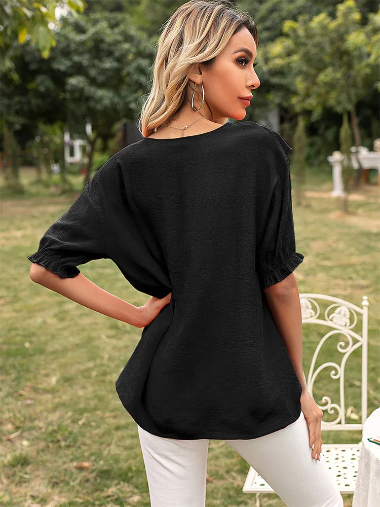 

2021 New Fashion Pullovers Blouse Shirt Women's Tops O-neck Loose Casual Summer New Female T-shirt