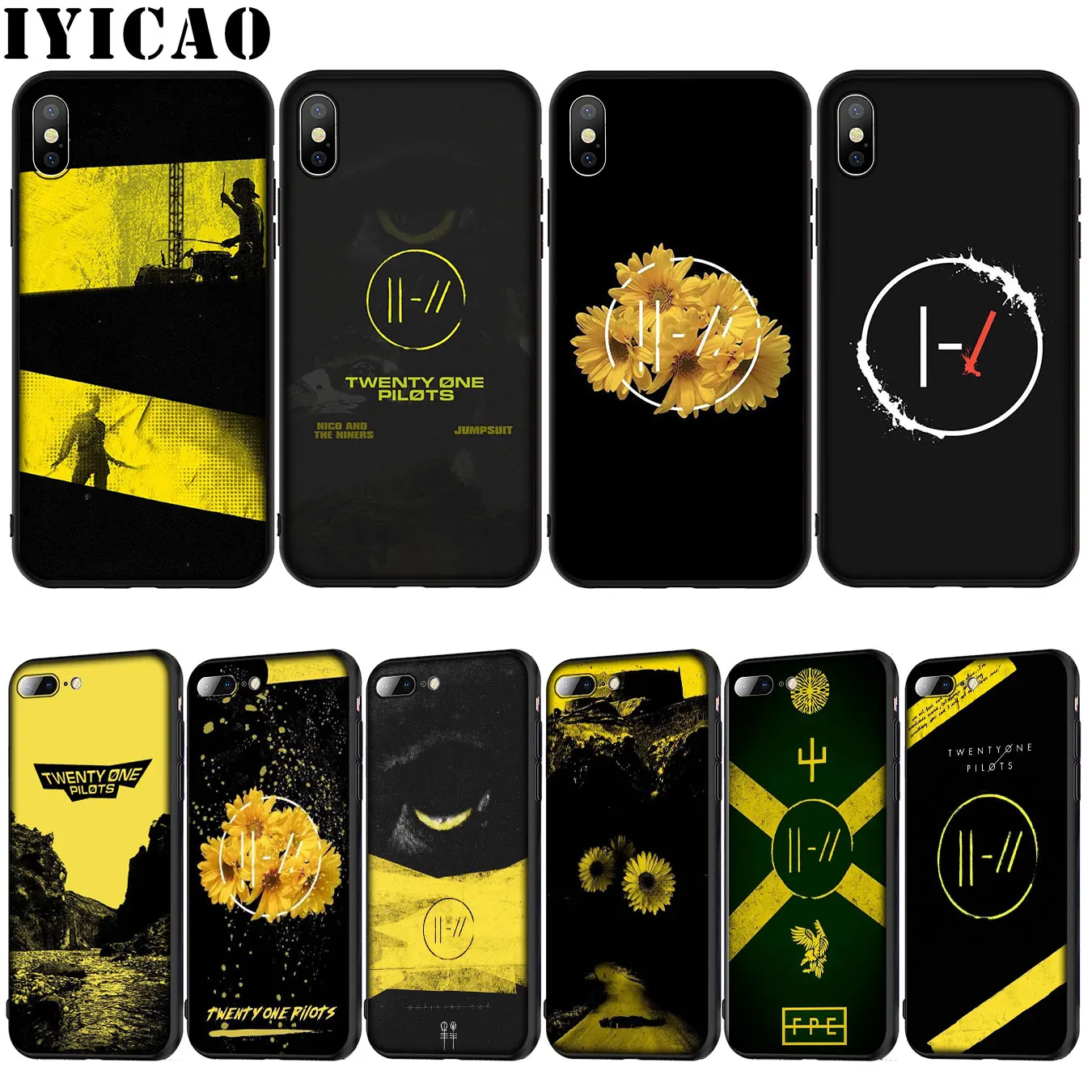 IYICAO Twenty One Pilots 21 Мягкий силиконовый чехол для iPhone 12 мини XR X XS 11 Pro Max 10 6 6S 7 8 plus 5S SE