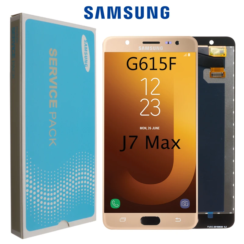 Оригинальный AMOLED ЖК дисплей 5 7 дюйма для Samsung Galaxy J7 Max G615 дигитайзер сенсорного
