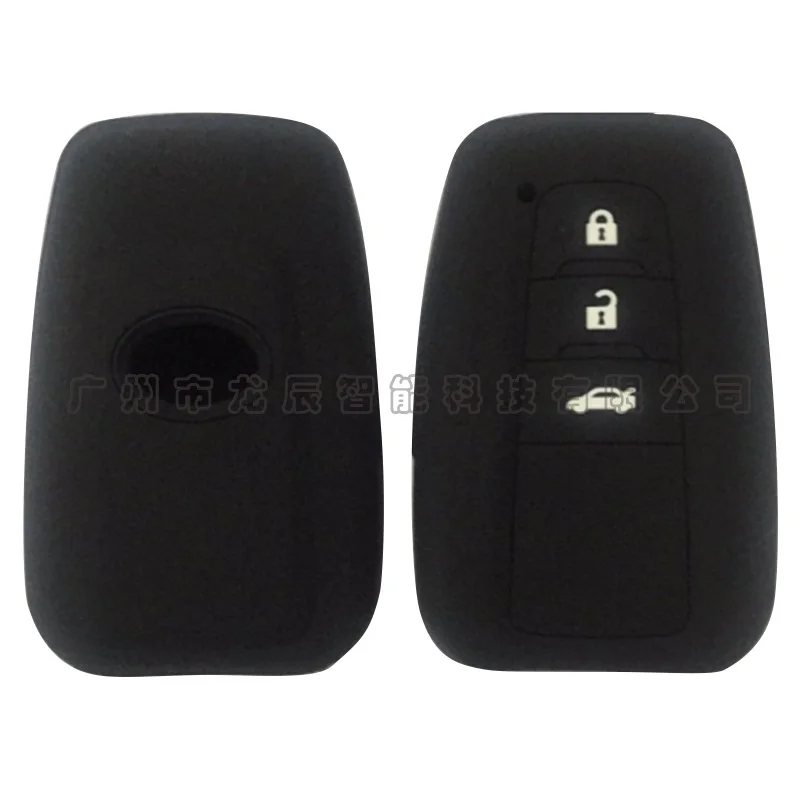 

QZTECH подходит для Toyota Smart 3-key чехол для автомобильного ключа, силиконовый чехол для телефона без