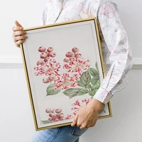 megata morikaga ink drawing exhibition museum poster japanese crape myrtle plant vintage art canvas painting wall art decor