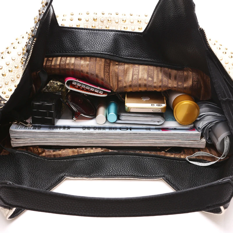 

women luxury leather handbag famous designer ladies rivet shoulder hand bag 2021 trend fashion diamond big bag sac main femme