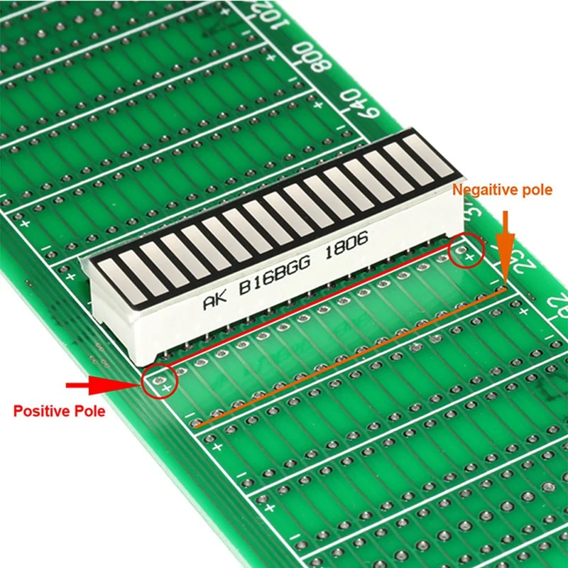 Светодиодный индикатор усилитель музыкального спектра 16 уровней зеленый цвет