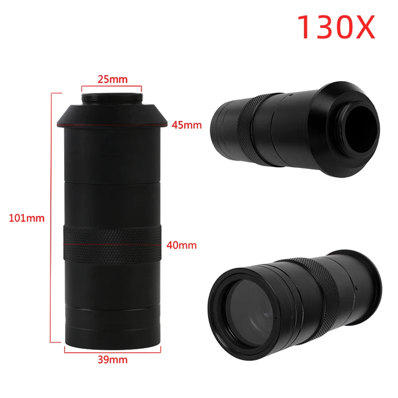

Industrial Electronic Digital Video Microscope Camera HDMI USB 38MP With Adjustable Magnification 130X180X Zoom C-Mount Lens