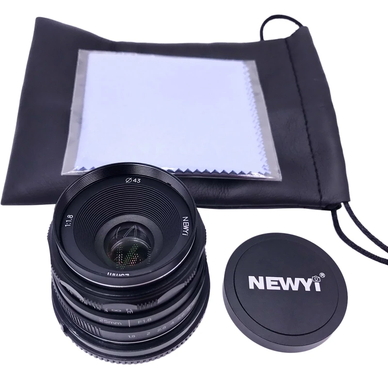 

NEWYI APS 25mm F/1.8 Manual Focus MF Prime Lens for Fujifilm Fuji X-Mount XA3 XE3 XT1 X-Pr01