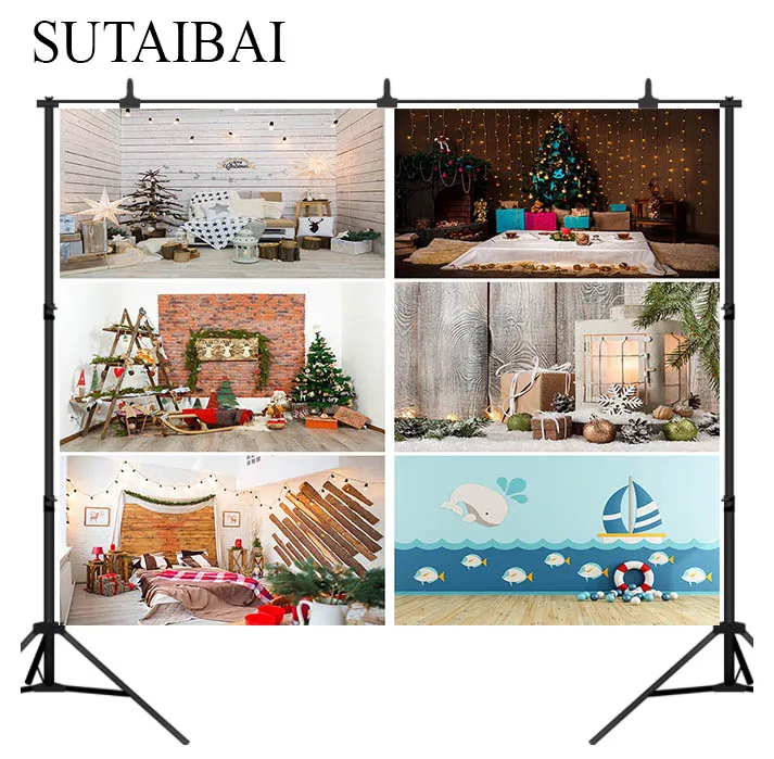 

Christmas Interior decoration gift party photography studio background Xmas gift children party photo backdrop photography props