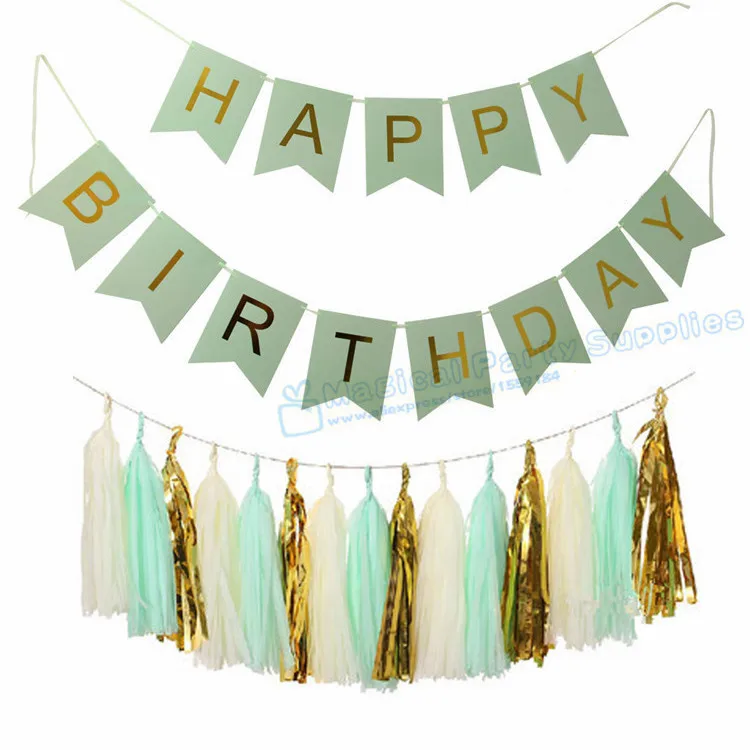 Гирлянда из фольги для дня рождения 5 комплектов | Дом и сад