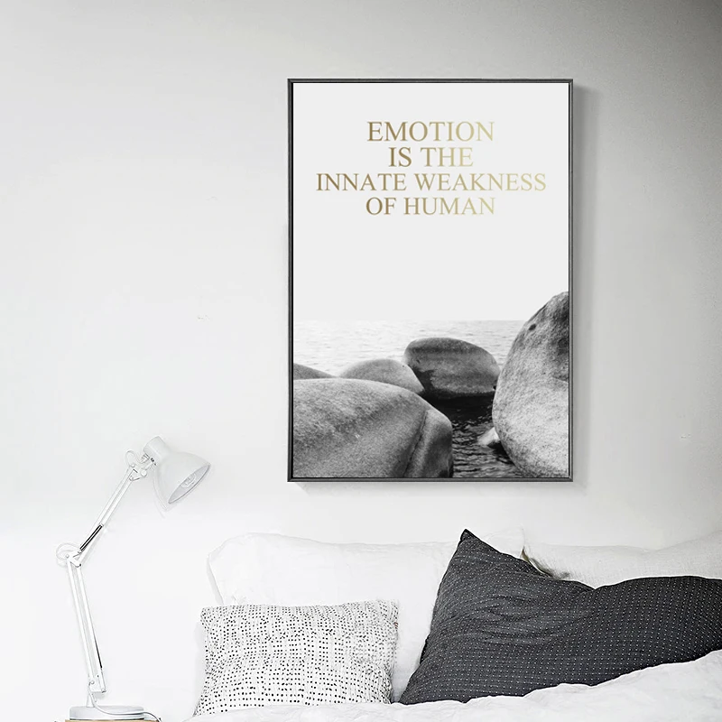 Nordic украшения черный белый цвет сосновая шишка Холст Картина море с изображением