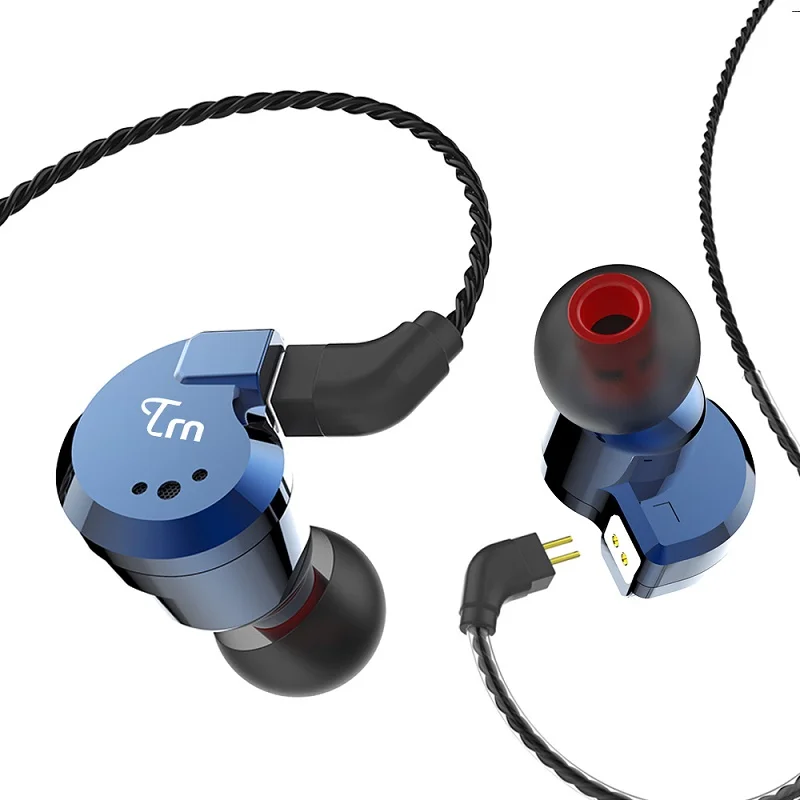 TRN V80 2BA + 2DD гибридные настоящие металлические наушники вкладыши IEM HIFI DJ монитор