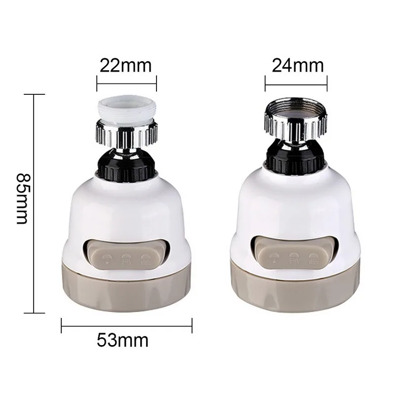 

24H Ship 360 Degree Rotatable Kitchen Faucet Aerator Spray Head Water Tap Filter Diffuser 3 Modes Adjustable Kitchen Tap