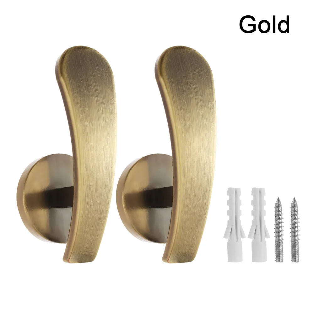 2 пары декоративных металлических крючков для штор