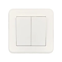 kamamni luxury white wall power light switch light push button switches flame retardant plastic 2 gang 1 2 way 10a 220v