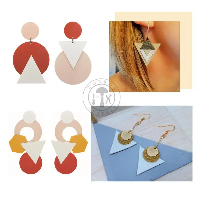 Треугольные геометрические серьги ZONESUN Штамповочный Инструмент Для Резки Кожи и